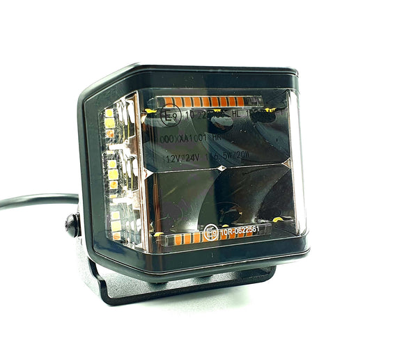70 watt side shooter met amber flitser ECE R65